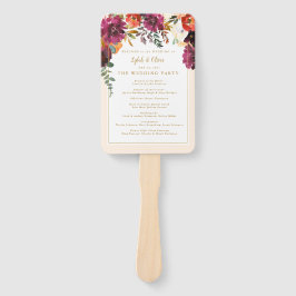 Wild Autumn Bouquet | Personalisierte HochzeitsHan Fächer