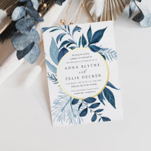 Wild Azure Blue Botanical Wedding