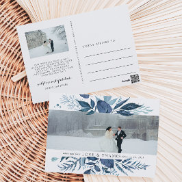 Wild Azure | Hochzeitsszenario Foto Vielen Dank Postkarte