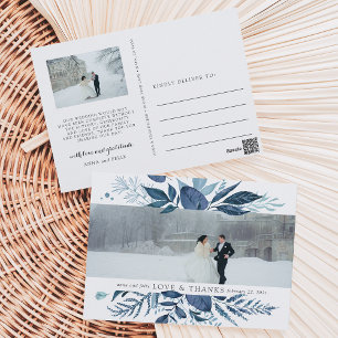 Wild Azure   Hochzeitsszenario Foto Vielen Dank Postkarte