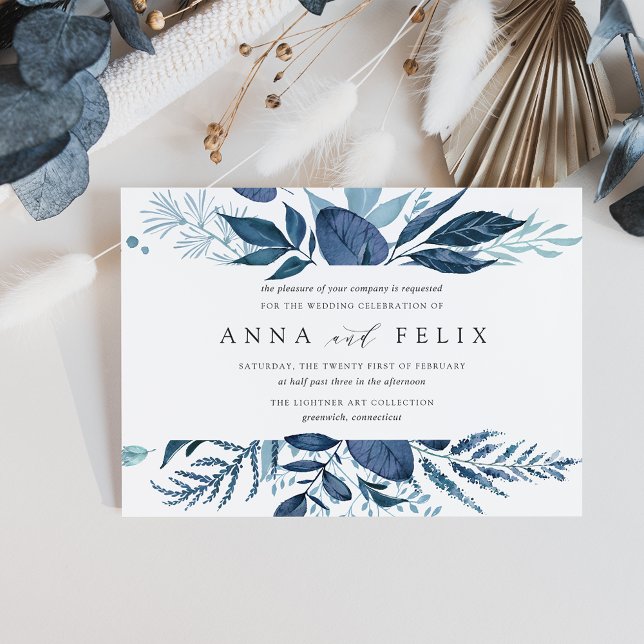 Wild Azure Wedding Einladung (Von Creator hochgeladen)