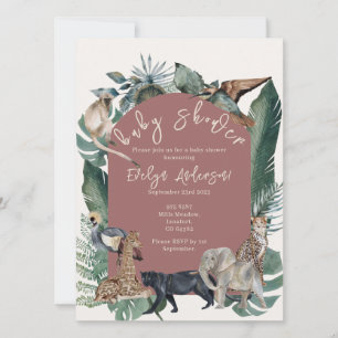Wild Baby Shower Einladung