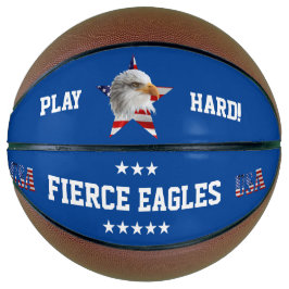Wild-Bald-Adler, die amerikanische Flagge, Star Basketball