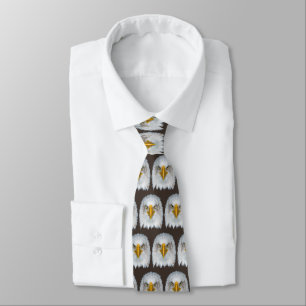 Wild Bald Eagle Muster in Brown Neck Tie Krawatte