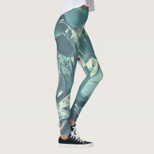 Wild Banana Palm Tree Leaf Muster Champ Leggings