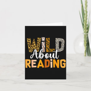 Wild beim Lesen lustiger Buchliebhaber Bücherwurm Karte