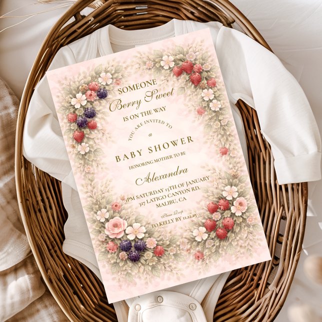 Wild Berry Garden Baby Shower Einladung (Von Creator hochgeladen)