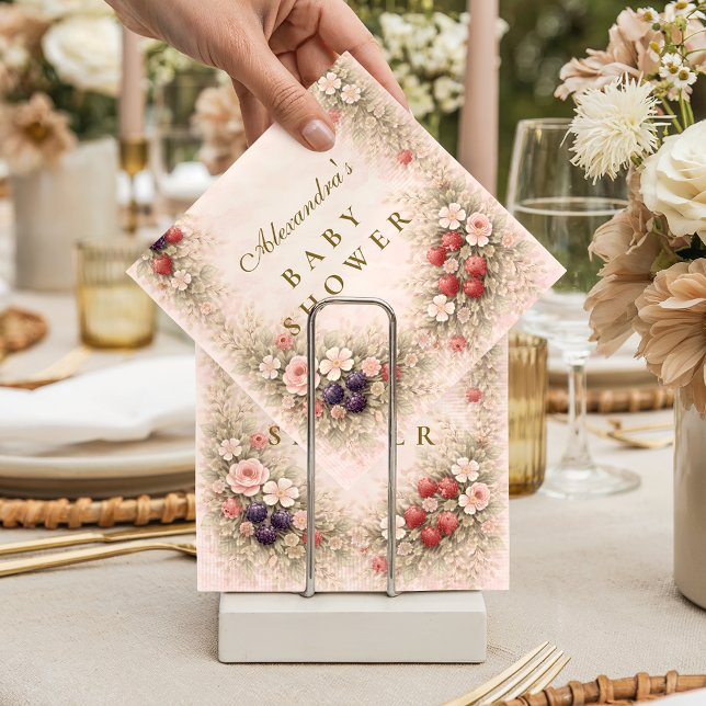 Wild Berry Garden Baby Shower Serviette (Von Creator hochgeladen)