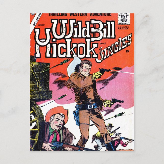 Wild Bill Hickok Comic Postkarte (Vorderseite)