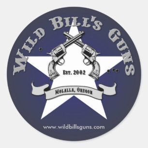 Wild Bill's Guns Patriot Logo Runder Aufkleber