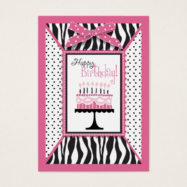 Wild Birthday Cake HP Gift Tag (Vorderseite)
