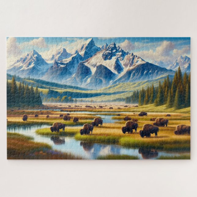 Wild-Bison-Tal, Berge Puzzle (Horizontal)