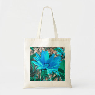 Wild blauer Sonnenblumenbeutel Tragetasche