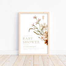 Wild Bloom Rustic Floral Baby Dusche Willkommen