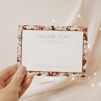 Wild Bloom Rustic Floral Danke Karte
