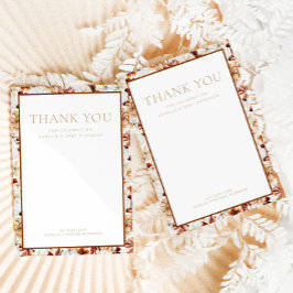 Wild Bloom Rustic Floral Danke Karte