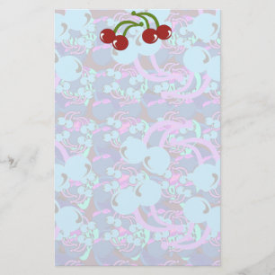 Wild Blue Cherry Stationary Briefpapier