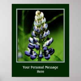 Wild Blue Lupine Blume Personalisiert Poster