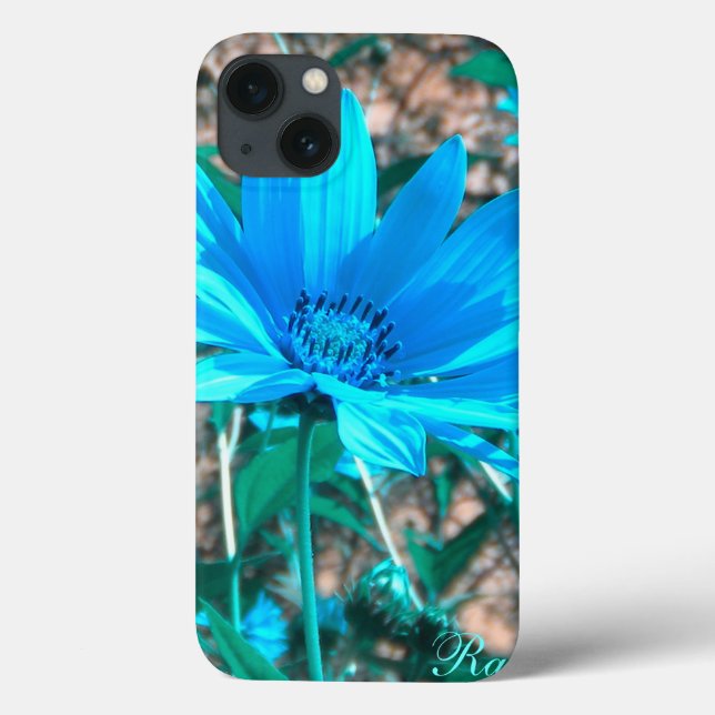 Wild Blue Sunflower iPad Case (Rückseite)