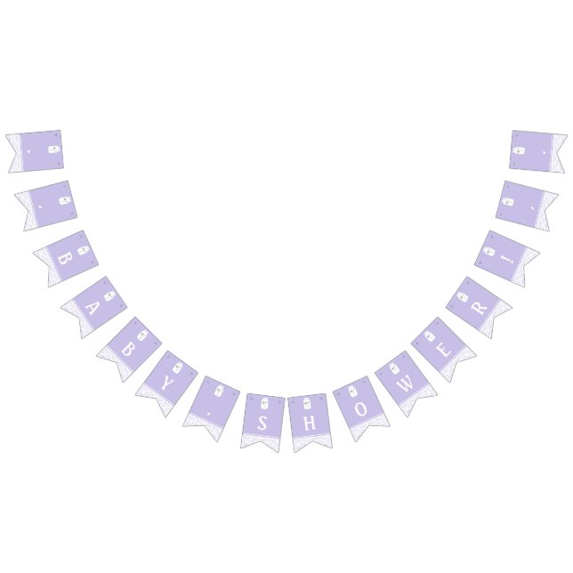 Wild Blume Mason Jar und Lace Baby Shower Wimpelkette (Alle)