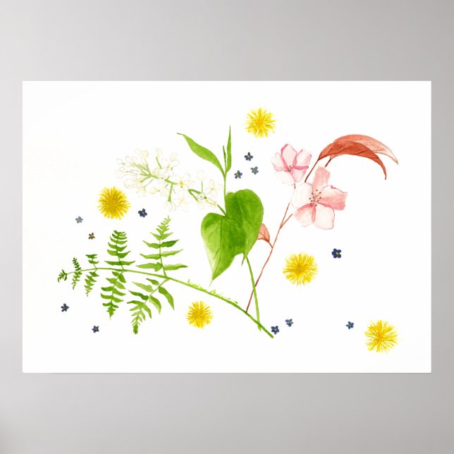 Wild-Blume-Poster Poster (Vorne)