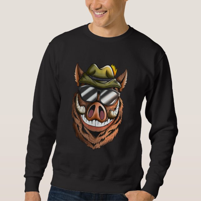 Wild Boar Hunt Battue Hunter Outfit Wild Boar Hunt Sweatshirt (Vorderseite)