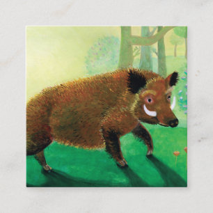 Wild-Boar-Illustration Begleitkarte