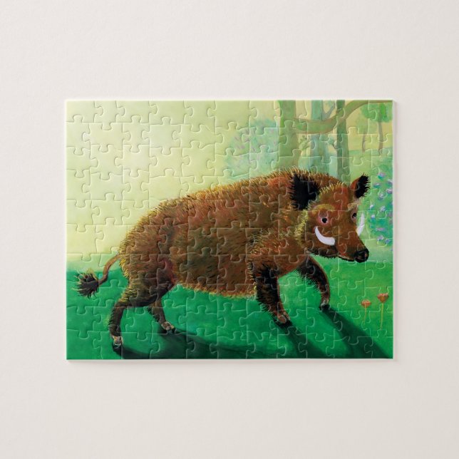 Wild-Boar-Illustration Puzzle (Horizontal)