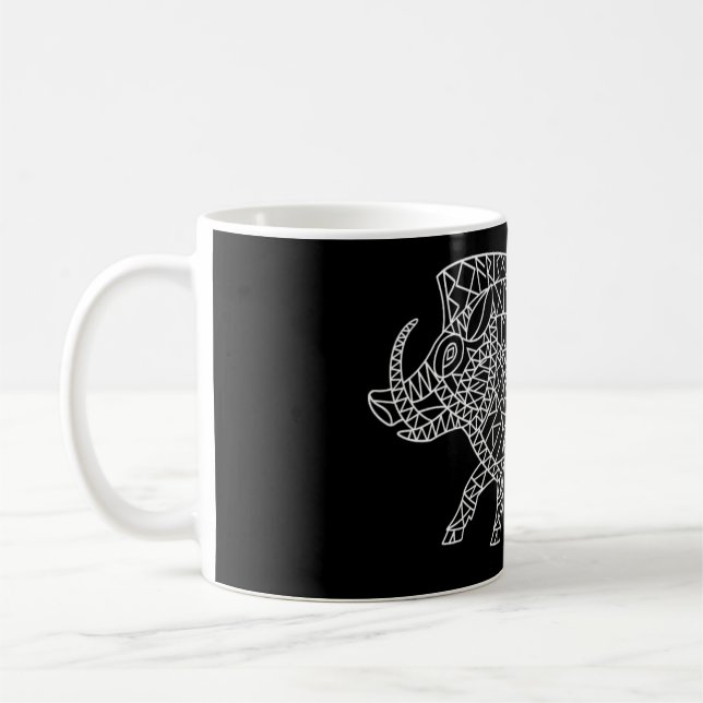 Wild Boar mit Runen Kaffeetasse (Links)