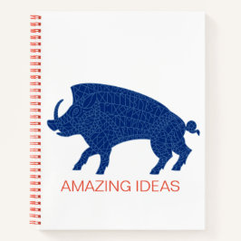 Wild Boar mit Runen Notizbuch