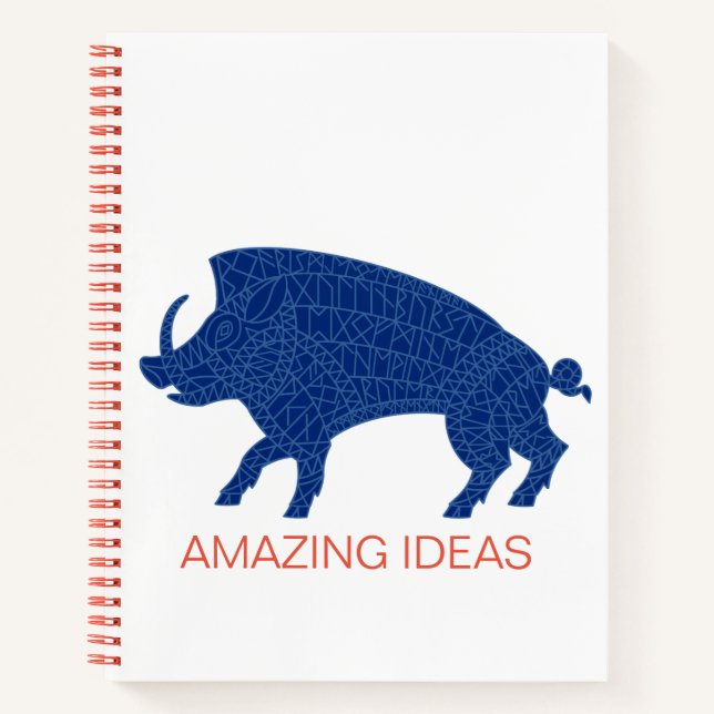 Wild Boar mit Runen Notizbuch (Vorderseite)