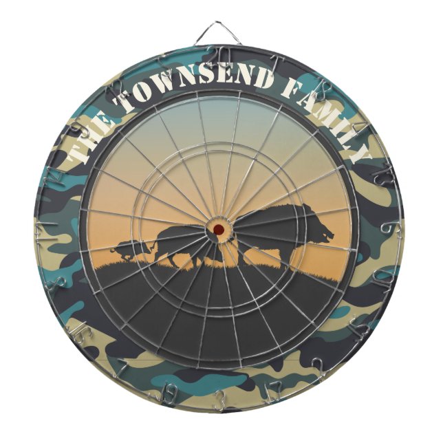 Wild Boar und Camouflage Dartscheibe (vorne)