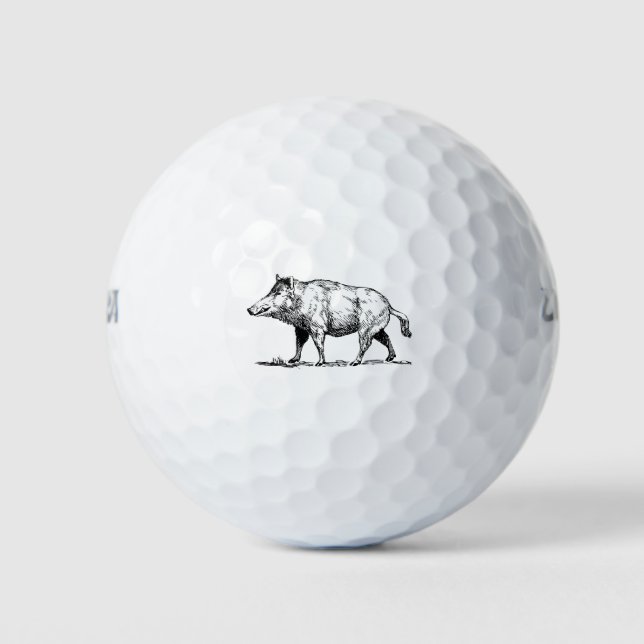 Wild Boar / Wildschwein Golfball (Vorderseite)