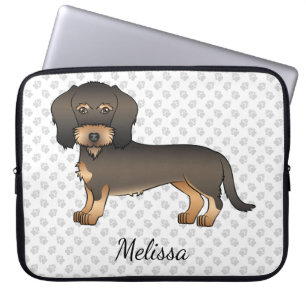 Wild Boar Wire Dackel Cartoon Dog & Name Laptopschutzhülle