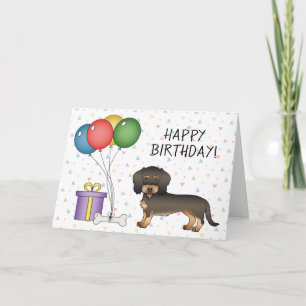 Wild Boar Wire Haare Dackel Happy Birthday Karte