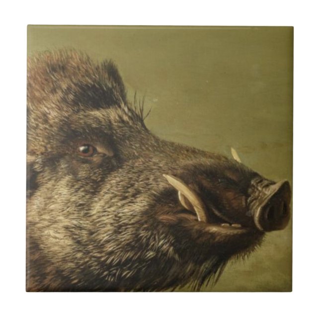 Wild Boars Kopf Fliese (Vorderseite)