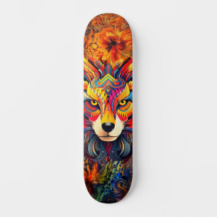 Wild Boho Fox Abstrakt Art Skateboard Deck