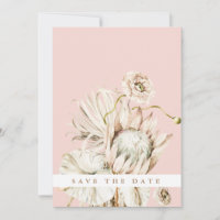 Wild Boho Protea Pampas Grass Wedding Foto Blush