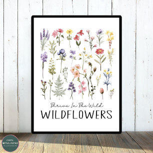 Wild   Botanische Wildblumen Poster