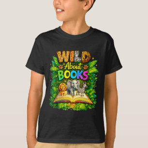 Wild Bücher Lehrer zurück zur Schule Leopard T-Shirt