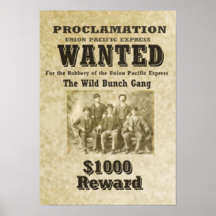 WILD BUNCH GANG Poster - Maßgeschneiderte Größe