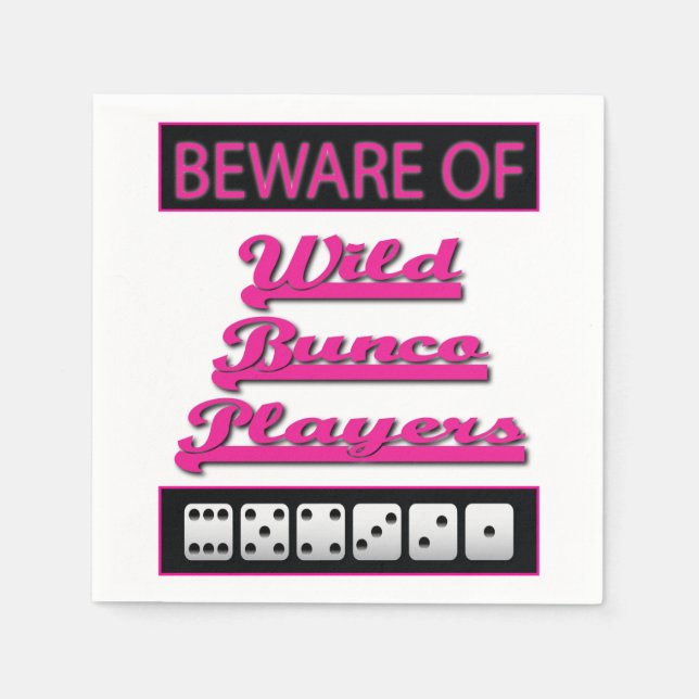Wild Bunco Players Girls Night Out Party Serviette (Vorderseite)