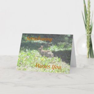 Wild Bunny "Somebunny Misses You" Card Karte