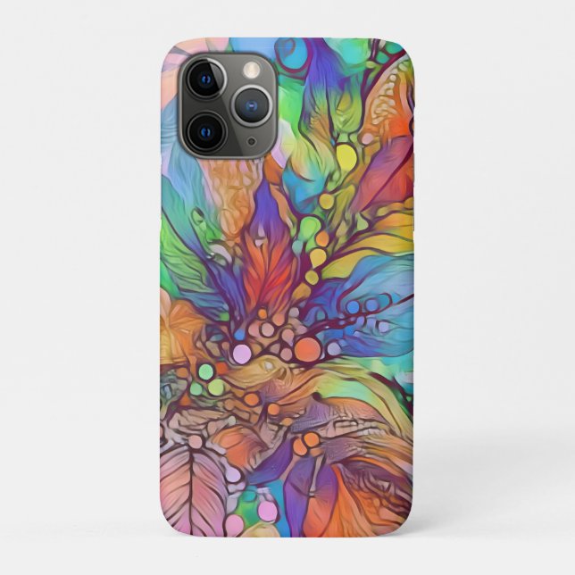 Wild bunte surreale Blätter-Tangle-Kunst Case-Mate iPhone Hülle (Rückseite)