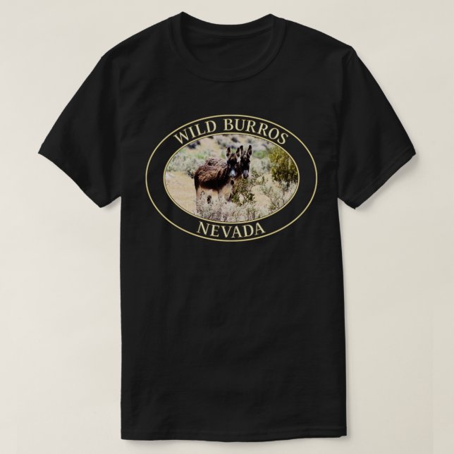 Wild Burros Donkeys aus Nevada T-Shirt (Design vorne)