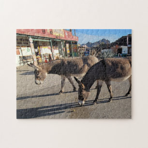 Wild Burros in Oatman, Arizona Puzzle