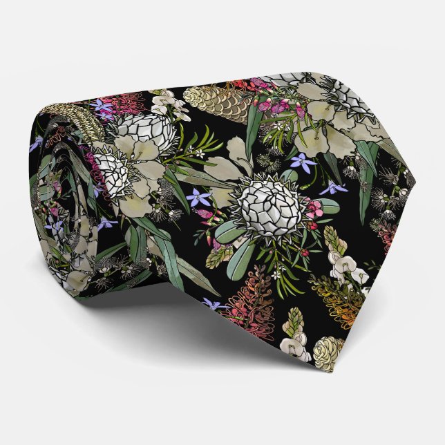 Wild Bush Blume Bouquet - Protea & Grevillea Krawatte (Gerollt)