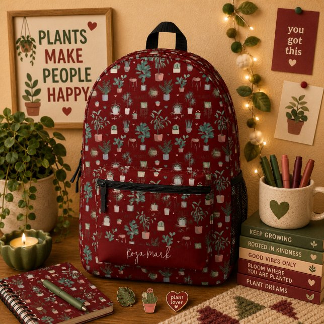 Wild Cactus Pattern bedruckter Backpack Rucksack (Von Creator hochgeladen)