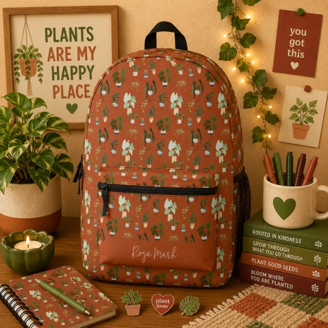 Wild Cactus Pattern bedruckter Backpack Rucksack (Von Creator hochgeladen)
