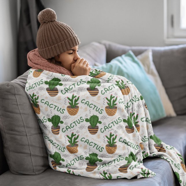 Wild Cactus Pattern Fleecedecke (Von Creator hochgeladen)
